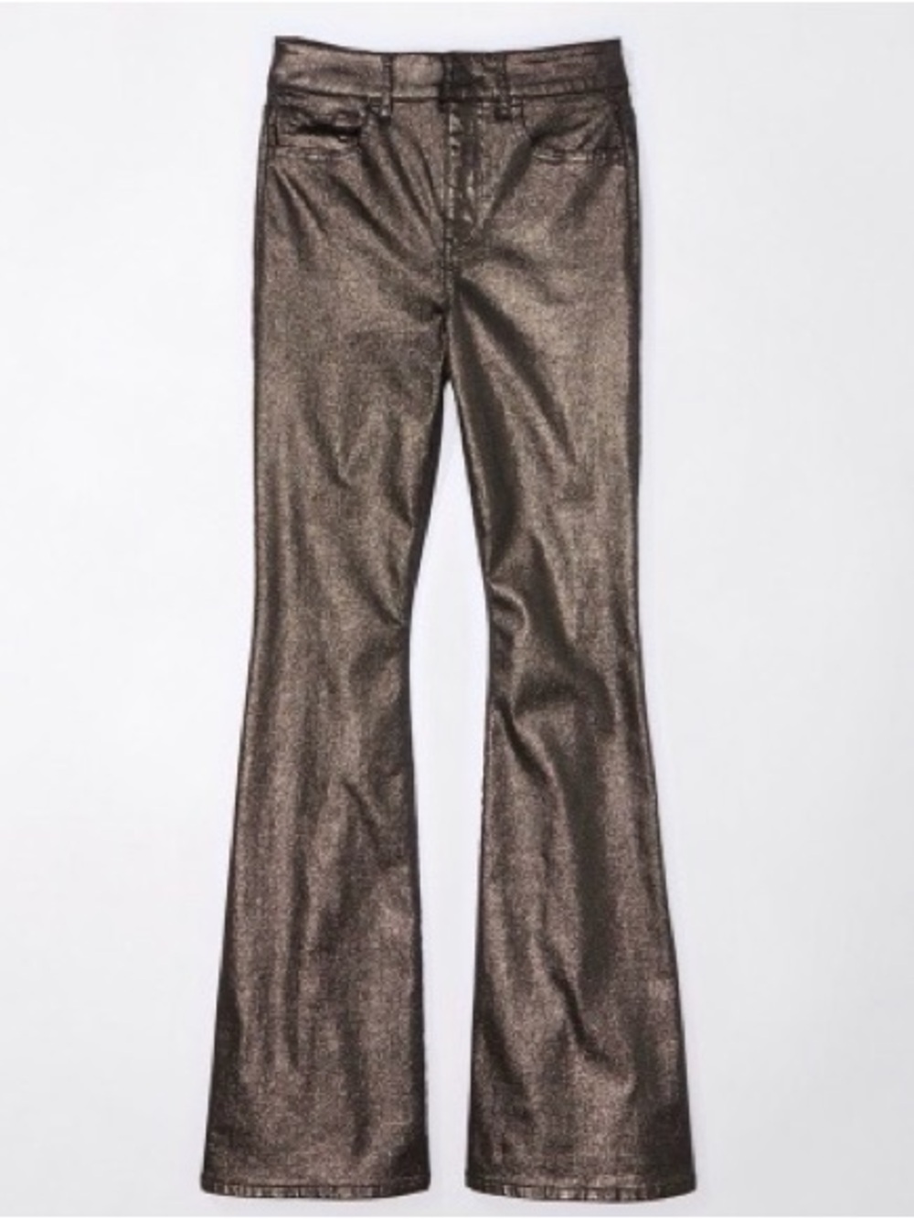 American Eagle Outfitters Stretchy Glitter High Waisted Flare Jeans